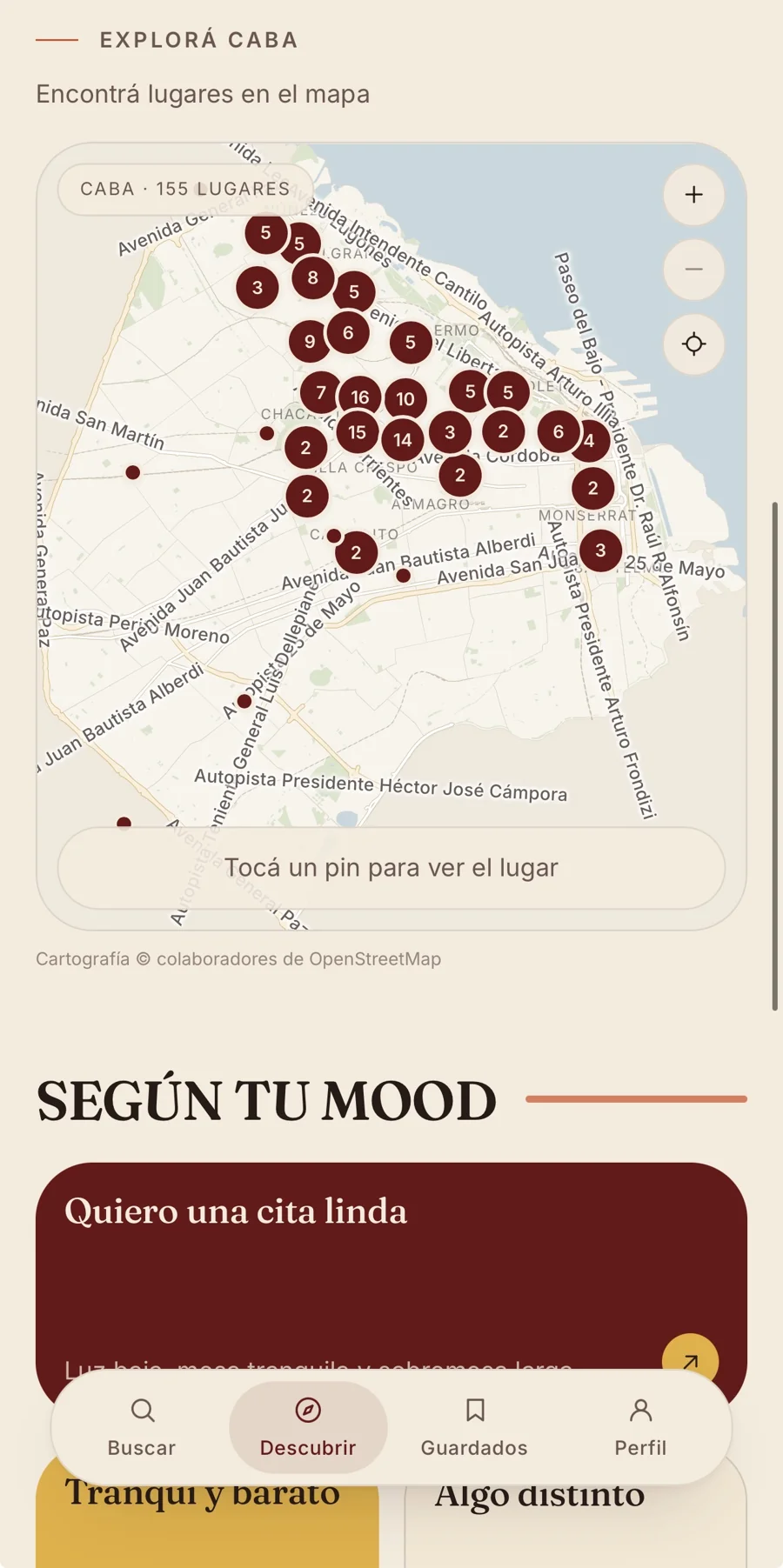 Qué Pinta — Mapa y tipos de plan