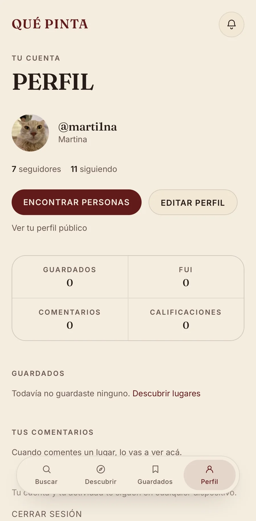 Qué Pinta — Perfil